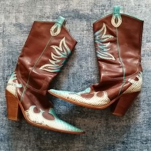 Para Raio cowgirl western boots with heel